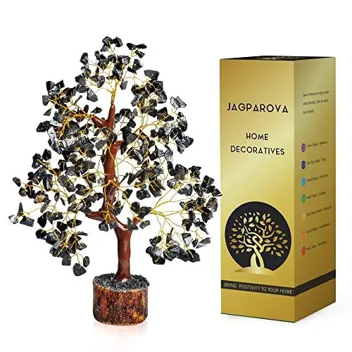Produktbild: Schwarzer Turmalin - Geldbaum - Bonsai Baum - Edelsteine - Heilsteine - Kristalle - Chakra Steine - Steine - Spirituelle Geschenke - Bäume