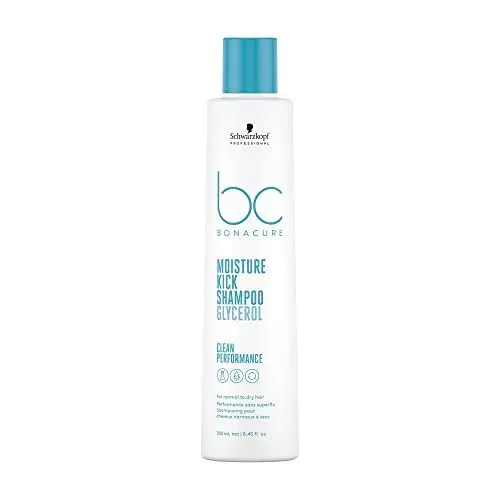 Produktbild: Schwarzkopf Professional Bonacure Moisture Kick Shampoo Normales Trockenes Haar Vegan Glycerol Feucht Gepflegtes Haargefühl Verhindert Austrocknung Silikonfrei 250 ml