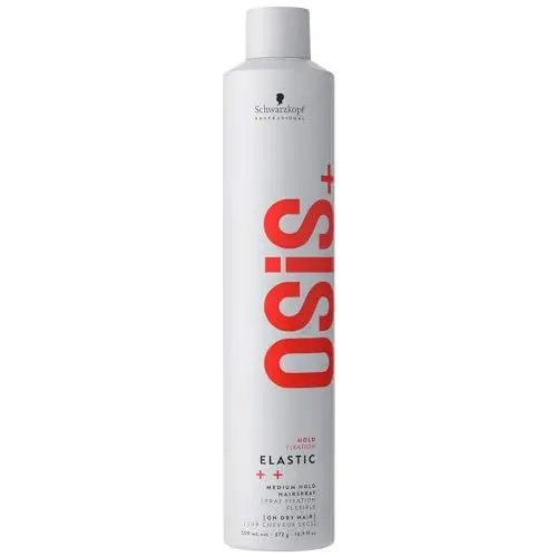 Produktbild: Schwarzkopf Professional OSiS Elastic Haarspray Schichtbares Hairspray Für Styling Ausbürstbares Finish Ohne Schuppenbildung Anti Feuchtigkeit Hitzeschutz Haarlack Mit Mittlerem Halt 500 ml