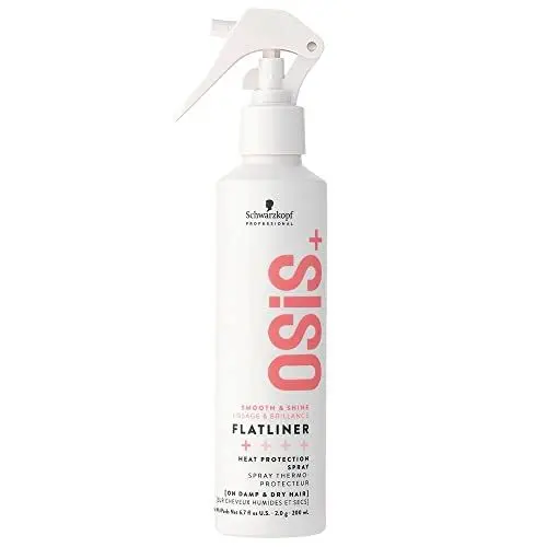 Produktbild: Schwarzkopf Professional OSiS Flatliner Setting Spray Hitzeschutzspray Hitzeschutz Glatt Und Glänzend Reduziert Haarbruch Schützt Vor Feuchtigkeit Nicht Klebend Leichter Halt 200 ml