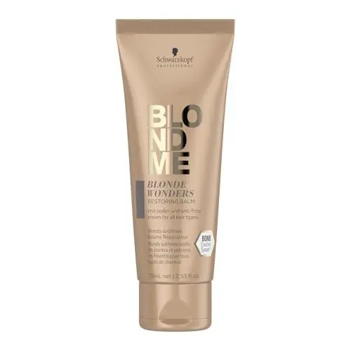 Produktbild: Schwarzkopf Professional BLONDME Blonde Wonders Leave In Conditioner Haarpflege Für Gefärbtes Aufgehelltes Blondiertes Haar UV Schutz Hitzeschutz Gegen Haarbruch Anti Frizz 75 ml