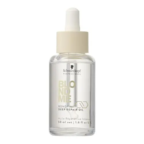 Produktbild: Schwarzkopf Professional BLONDME Bondfinity Deep Repair Oil Leichtes Haaröl Leave In Öl Für Haare Hitzeschutz Anti Frizz Glättung Poröser Haare Reparierend Und Stärkend 50 ml