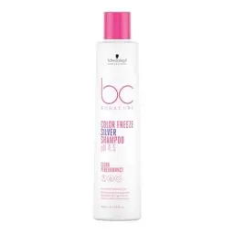 Produktbild: Schwarzkopf Professional Bonacure Color Freeze Silber Shampoo Für Blondes Graues Aufgehelltes Haar Entfernt Gelbstiche Frischt Kühle Töne Auf Mit Veganem Keratin Frei Von SLS SLES 250 ml