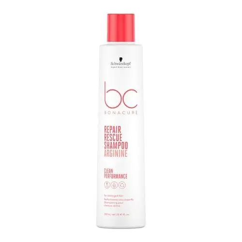 Produktbild: Schwarzkopf Professional Bonacure Repair Rescue Shampoo Für Strapaziertes Haar Veganer Pflegekomplex Arginin Hitzeschutz UV Schutz Feuchtigkeitsspendend Regeneration Frei Von Sulfaten 250 ml