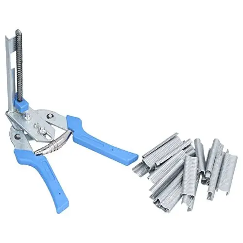 Produktbild: Schweineringzangen-Set, Halbautomatisch, Praktisch, M-Nagelzange für Hühnerkäfig, Taubenkäfig, Kaninchenkäfig, Fuchskäfig