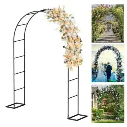 Produktbild: Schwer Rosenbogen Verzinkt Gartenbogen, Stabil Metall Torbogen für Rosen Und Kletterpflanzen Zur Unterstützung Pflanzen Rosengestell Torbogen-Gartendekoration(1.2 * 2.2 m/3.9 * 7.2 ft)