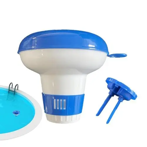 Produktbild: Schwimmender Chlorspender, 5 Zoll Dosierschwimmer Klein, Pool Chemikalienschwimmer, Einstellbar Release Chlortablet Floater Dosierschwimmer Chlordosierer für Außenpools SPA