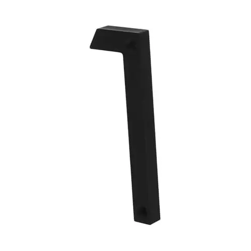 Produktbild: KITANDOVE Adressnummernschild Acryl Türnummern Schwarz 127 Mm Zahl 1