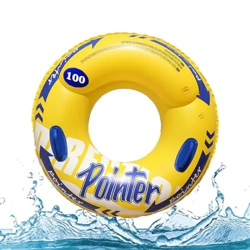 Produktbild: Schwimming Ring Erwachsene,Schwimmring mit Griff für Erwachsene,Dauerhafter Aufblasbarer Pool Schwimmen,Schwimmtiere für Den Pool,Schwimmring Röhre Für Party(Gelb).