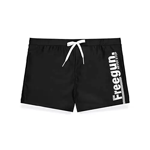 Produktbild: Schwimmkleidung Kinder Knitterfrei, Badeanzug Für Jungen, Weich, Luftiges Netzgewebe, Schwarz-Weiss, 8/10 Jahre