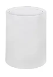 Produktbild: WENKO Schwingdeckeleimer Atri, 6 Liter Kosmetikeimer mit Deckel aus hochwertigem Kunststoff mit Inneneimer, Hülle zum Überstülpen macht Müllbeutel unsichtbar, (B/T x H): Ø 21 x 25,5 cm, Weiß