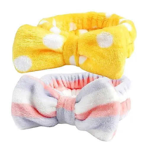 Produktbild: scicent Stirnband 2 Stück Haarband Damen Stirnbänder Elastische Haarbänder Kopftuch Haarreifen Headband Baumwolle Breit Kopftuch Damen Bandana Haar Accessoires - 13006
