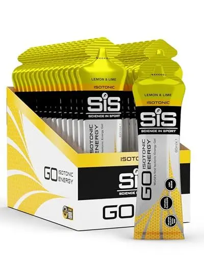 Produktbild: Science in Sport GO Isotonic Energy Gel 30 x 60ml Zitrone Limette, Vegan - Isotonische Formulierung mit 22g Kohlenhydrate, Guter Energielieferant, Alternative für isotonische Getränke