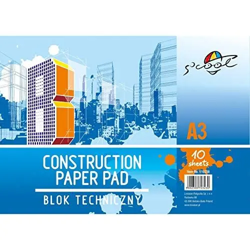Produktbild: S'cool Zeichen-/Skizzenblock (A3, 160 g/m², 10 Blatt) Zeichenblock Zeichenkarton weiß