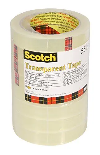 Produktbild: Scotch 5501966 Klebeband 550 (Polypropylenfolie, 19 mm x 66 m) 8 Rollen transparent