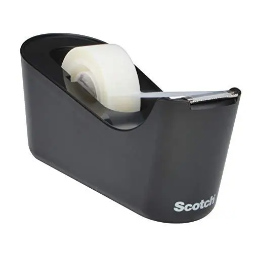 Produktbild: Scotch Tischabroller C18, Schwarz und Scotch Magic Unsichtbares Klebeband, 1 Rolle 19 mm x 38 m - Nachfüllbarer Klebebandabroller für Schule, Zuhause und Büro