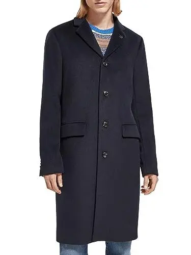 Produktbild: Scotch & Soda Herren Classic Wool Blend Overcoat Wollmantel, Night 0002, L EU