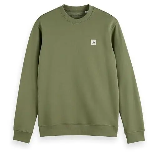 Produktbild: Scotch & Soda Herren Essential Badge Crew Sweatshirt, Green Ivy 7432, L EU