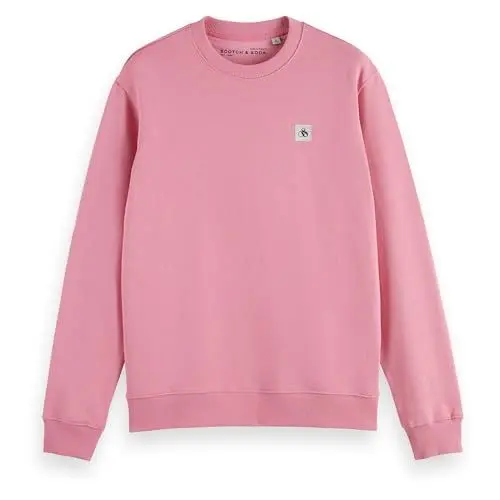 Produktbild: Scotch & Soda Herren Essential Badge Crew Sweatshirt, Poetry Pink 7451, XL EU