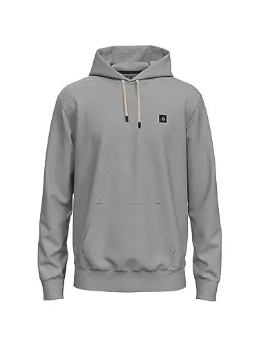 Produktbild: Scotch & Soda Herren Essential Badge Logo Hooded Sweatshirt Kapuzenpullover, Grey Melange 0606, S