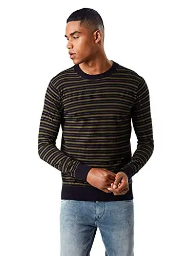 Produktbild: Scotch & Soda Herren Striped Crewneck Pull in Soft Quality Unterhemd, Mehrfarbig (Combo C 0219), (Herstellergröße: XX-Large)