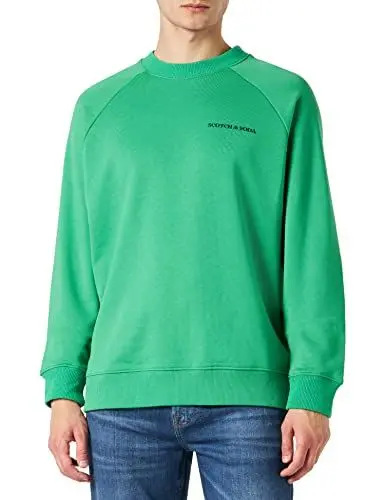 Produktbild: Scotch & Soda Herren Unisex Crew Sweat In Organic Cotton Sweatshirt, Amazon Green, XL