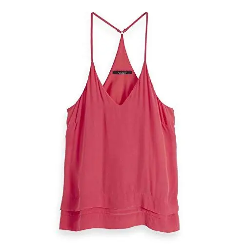Produktbild: Scotch & Soda Maison Damen Feminine Viscose Tank Top, Rosa (Pink Explosion 3323), X-Small (Herstellergröße: XS)