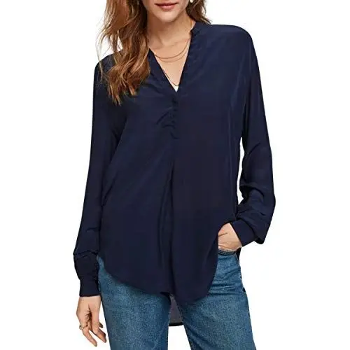 Produktbild: Scotch & Soda Maison Damen Feminine top with Special Sleeve Detail Pullunder, Blau (Navy 0004), X-Small (Herstellergröße: XS)