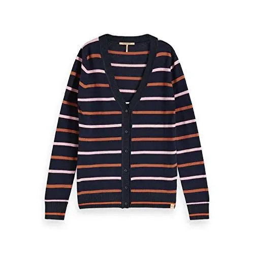 Produktbild: Scotch & Soda Maison Damen Gestreifter Pullover, Mehrfarbig (Combo S 0598), X-Large (Herstellergröße: XL)