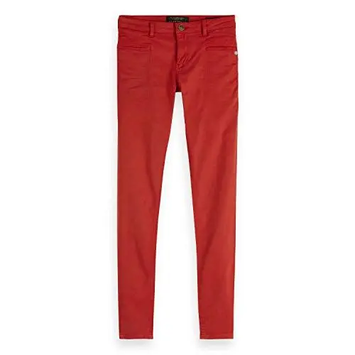 Produktbild: Scotch & Soda Maison Damen La Bohemienne Skinny fit Pants in Soft Tencel Quality Hose, Rot (Mars Red 2451), 29W / 30L