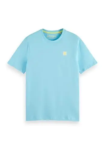 Produktbild: Scotch & Soda Men's Essential Logo Badge T-Shirt, Washed Neon Blue, XXL