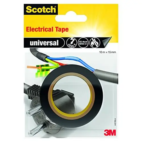 Produktbild: ScotchBlue 4401BLA Isolierband universal, 15 mm x 10 m, 1 Stück, Schwarz