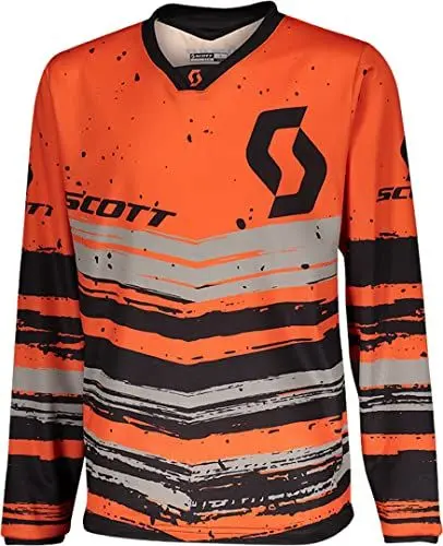 Produktbild: Scott 350 Noise Kids Kinder MX Motocross Jersey/DH Fahrrad Trikot orange/schwarz 2022: Größe: XS (116)
