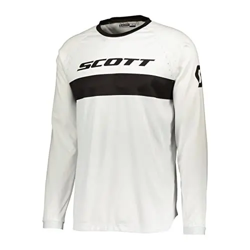 Produktbild: Scott 350 Swap Evo MX Motocross Jersey/DH Fahrrad Trikot lang weiß/schwarz 2023: Größe: XL (52/54)
