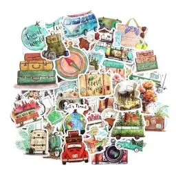Produktbild: Scrapbook zubehör sticker set reisen laptop sticker aesthetic sticker album reisen aufkleber scrapbook travel stickers koffer sticker vinyl sticker helm aufkleber sticker erwachsene fotoalbum sticker