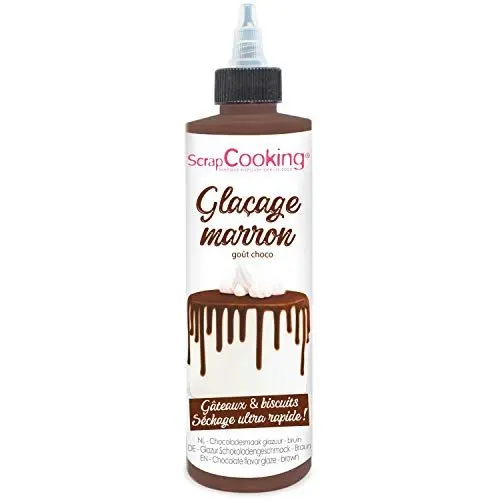 Produktbild: ScrapCooking - Drip Cake Glasur Braun 130g - Kuchenglasur Schnelltrocknend - Deko für Torten, Kuchen, Kekse, Cake Pop, Dripcake, Plätzchen, Donuts - Schokoladenglasur Braun - 4704