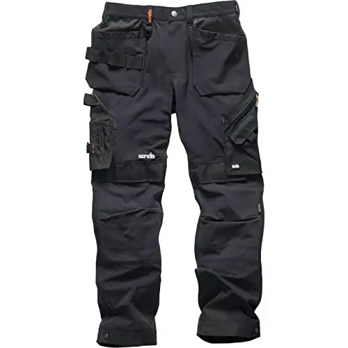 Produktbild: Scruffs Arbeitshose mit Holstertaschen „Pro Flex Plus“, schwarz 50S / 24 (T54757.1)