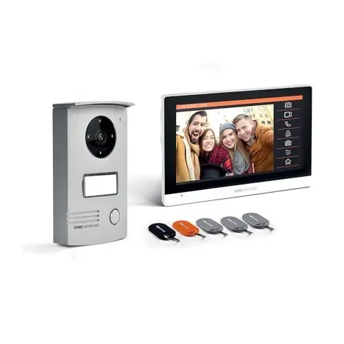Produktbild: SCS Sentinel Heimvideotelefon - Kabelgebundenes Videotelefon - Tür-Videosprechanlage - Video-Touchscreen-Gegensprechanlage mit Vsiodoor-Emblemen, weiß, R 7+ RFID - PVF0042