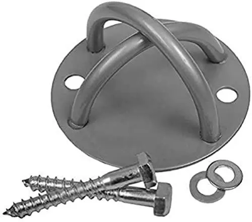 Produktbild: ScSPORTS® Wand Deckenhalterung Suspension - Bis 350 kg, in X, aus robustem Eisen, mit Befestigungssatz, Grau - Schlingentrainer Haken, Halterung, Suspension Strap Bracket, Sling Trainer