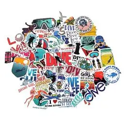 Produktbild: Scuba diving stickers tauchaufkleber asthetische aufklebe scrapbooking auto laptop Dekoration Tauchausrüstung Geschenke Meeresthema Handwerk Sticker-Sammlung