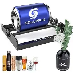 Produktbild: SCULPFUN Laser-Rotationswalze Rotary Roller Laser gravurmaschine Y-Achsen-Rotationswalze, 360°-Drehung zum Lasergravieren zylindrischer Objekte (einschließlich 4 erhöhten Füßen)