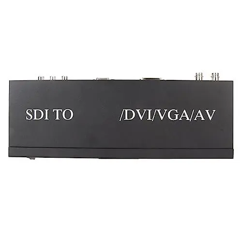 Produktbild: SDI zu HDMI Konverter, SDI zu HDMI DVI VGA AV SDI Adapter, SDI Adapter Unterstützt SDI Loopout Fernbedienung für Sicherheitsüberwachung, Schulungsdisplays (EU-Stecker)