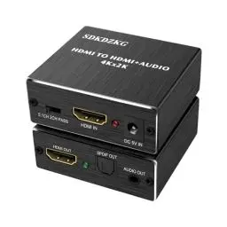 Produktbild: SDKDZKG 4K x 2K HDMI Audio Extraktor Splitter, HDMI zu HDMI Audio und Optisch TOSLINK SPDIF Audio Konverter Adapter mit 3,5mm Stereo Audio Splitter Adapter, Schwarz SDK-A78