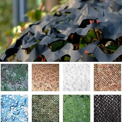Produktbild: SDLLG 2023 Verdicktes 210D Tarnnetz Sonnensegel Camouflage Netz 2x3m -Schwarz Sonnenschutznetze Partydekoration Autoplanen Camping Tarnung Sonnenschutz Netz Sichtschutznetz
