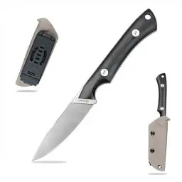 Produktbild: SDOKEDC DC53 Stahl messer Feststehende Klinge mit Kydex Scheide Jagdmesser für Männer EDC Outdoor Camping Survival (Weiß Schwarz)