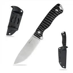 Produktbild: SDOKEDC Feststehende Outdoor Messer, Jagdmesser aus G10 Griff 14C28N Stahl Klinge für Männer EDC Outdoor Camping Survival (Weiß +schwarz)