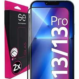 Produktbild: S.E für iPhone 13 Pro Schutzglas - 2x 9H Glas im SET aus Deutschland, mit Installationsrahmen, kinderleichte Anwendung, iPhone 13 Pro Displayschutz Full Screen, Schutzhülle kompatibel