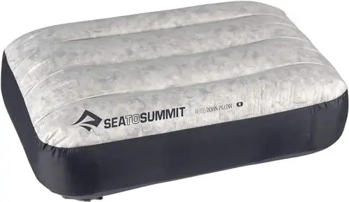 Produktbild: Sea to Summit - Aeros Daunen Reisekissen R - Ultraleicht & zum Aufblasen - 10D Material - Kissen aus Premium-Daunen - rutschfest - Für Wanderungen und Camping - 34 x 24 x 12cm - Grey - 70g