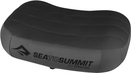 Produktbild: Sea to Summit - Aeros Ultralight Deluxe Reisekissen L - Leicht zum Aufblasen - rutschfest - Ultra-SIL Reißverschluss-Tasche - Camping & Fahrradtouren - 42 x 30 x 13cm - Grey - 114g