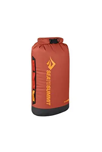 Produktbild: Sea to Summit - Big River Dry Bag L 20L - wasserdichte Tasche - Rollverschluss - Strapazierfähig - Haltegriffe, Befestigung & D-Ring - Paddelsport - 26.4 x 24.4 x 48.1cm - Picante Red - 250g